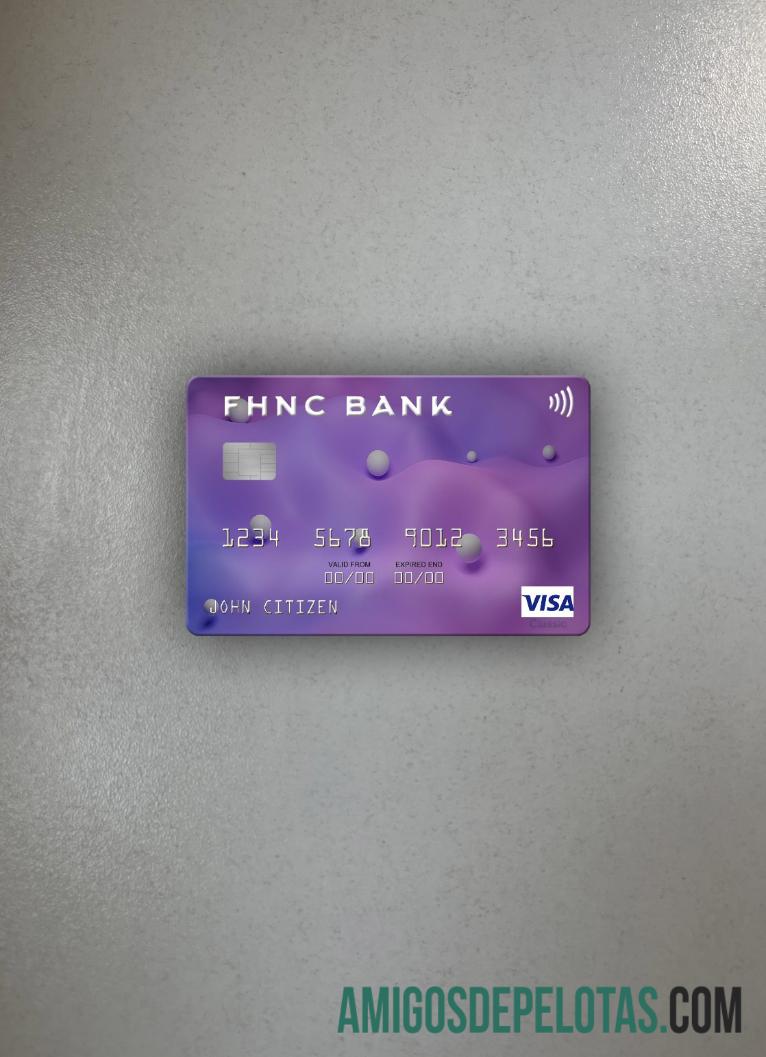 Cartão Visa do Banco First Horizon National Corporation dos EUA Photolook Front amostra